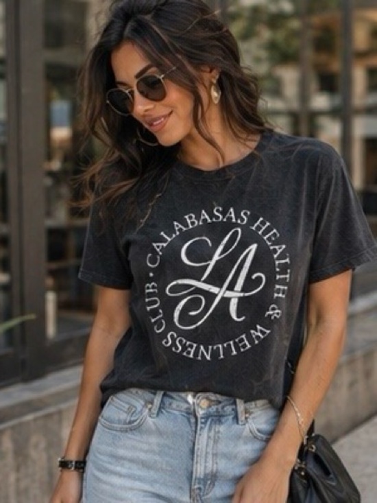 Social Culture Tops - Social Culture - Calabasas Health & Wellness Club Tee